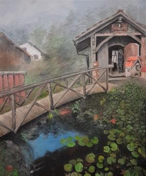 V meglenem jutru (Akril-platno - 2022) Dragica Šetina